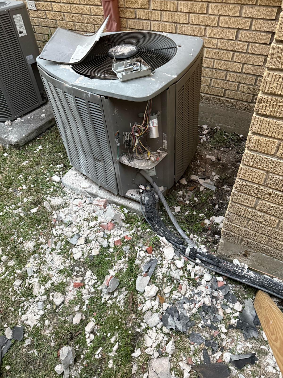 Outdoor Units - damaged hvac repair houston tx